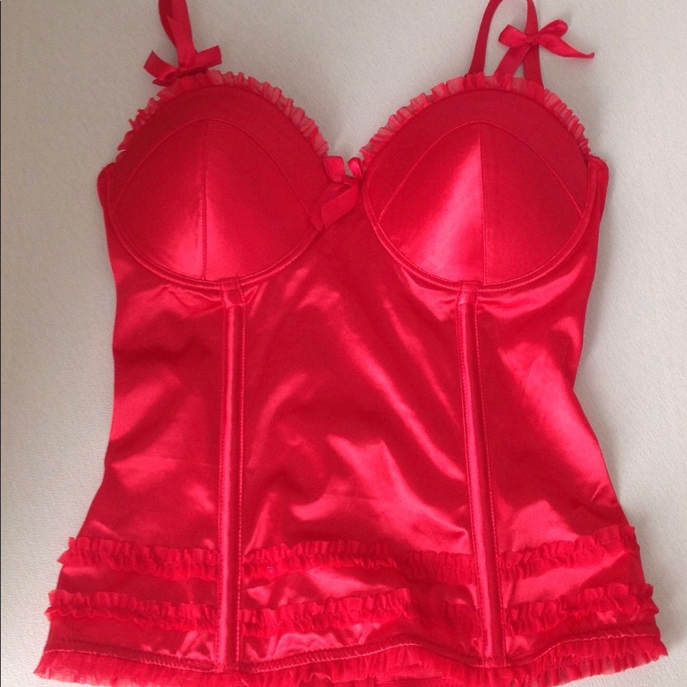 HOT TOPIC Embellished Red Corset